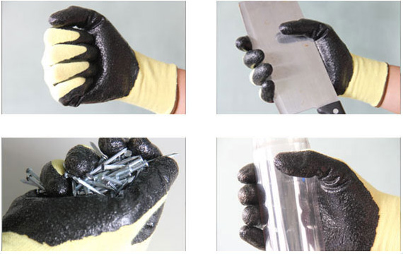 Kevlar?13針丁腈光面涂層防割手套 Kevlar?13針丁腈光面涂層防割手套