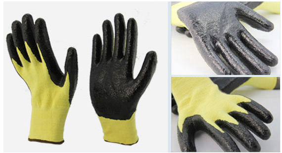 Kevlar?13針丁腈光面涂層防割手套 Kevlar?13針丁腈光面涂層防割手套
